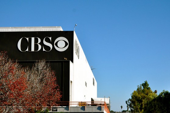 CBS logo on a building in Los Angeles