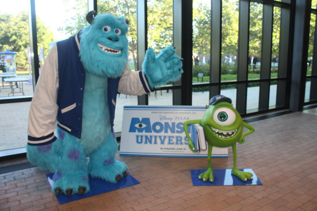 Sully and Mike at Pixar HQ