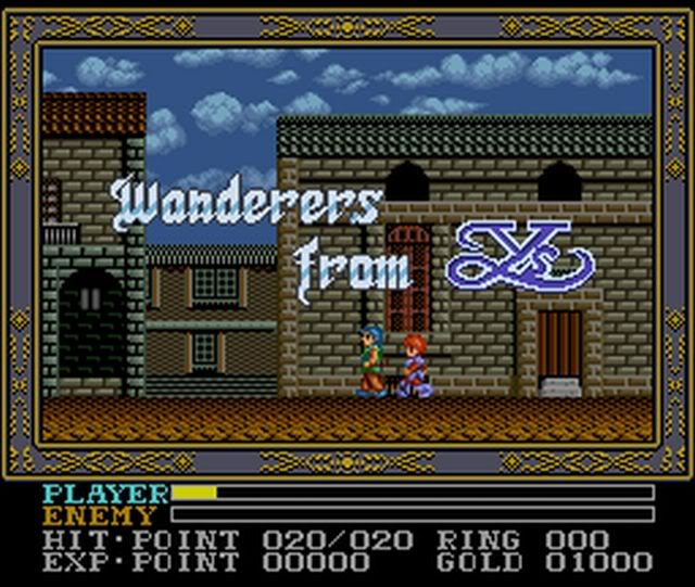 Ys III SNES Title screen