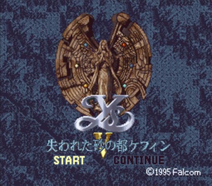 Ys V Title Screen