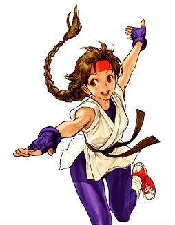 Yuri Sakazaki from Art of Fighting 2 and the King of Fighting games.