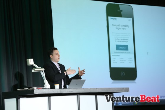 Dan Conroy of Aetna shows off Aetna CarePass