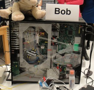 "Bob" receives quantum communications