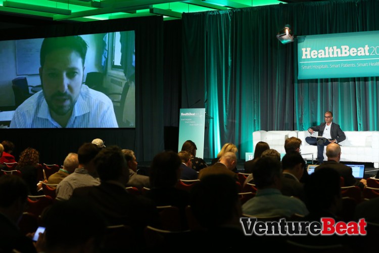 Bryan Sivak, the CTO of HHS, addresses the crowd at HealthBeat