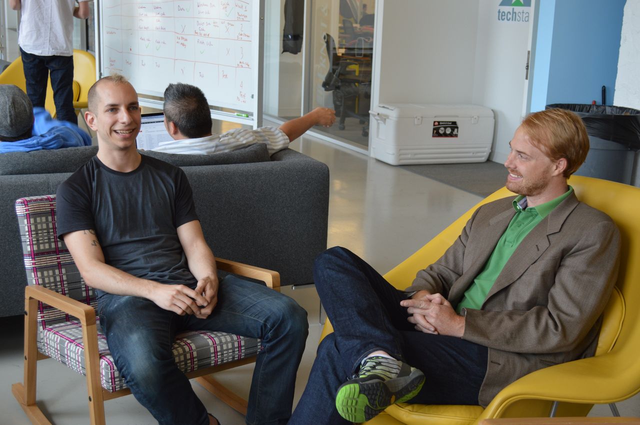 Erik with Head of Technology Eli Albert