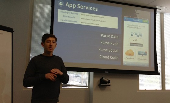 Ilya Sukhar, the founder of Parse, at the Facebook campus