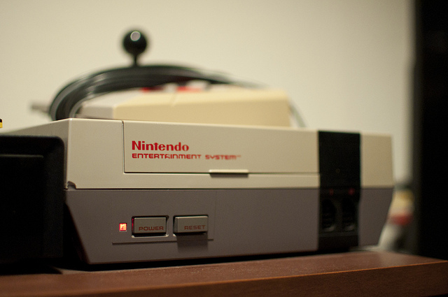 NES console in use