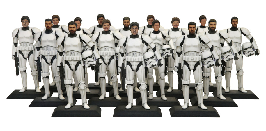 star wars 3-d printed figurines