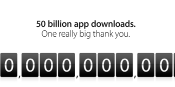 Apple hits 50 billion app downloads, just ahead of Google