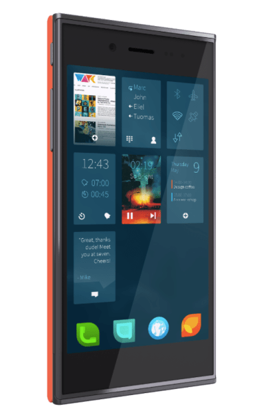 The Sailfish OS almost reminds you of Windows Phone tiles ...