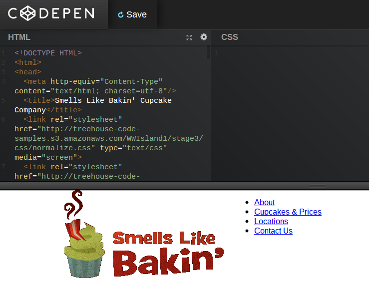 Treehouse with CodePen