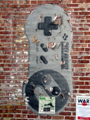 SNES controller graffiti