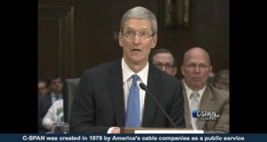 Tim Cook answers questions on Capitol Hill