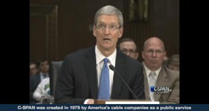 Tim Cook answers questions on Capitol Hill
