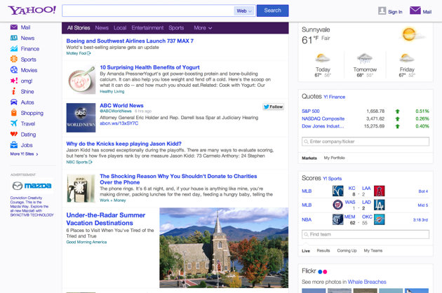 yahoo newsfeed tweets