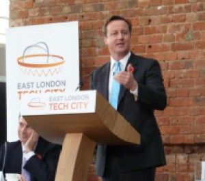 Prime Minister David Cameron believes East London will rival Silicon Valley.