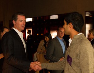 Gavin Newsom,Lieutenant Governor of California addressing British Airways Ungrounded participants (2)