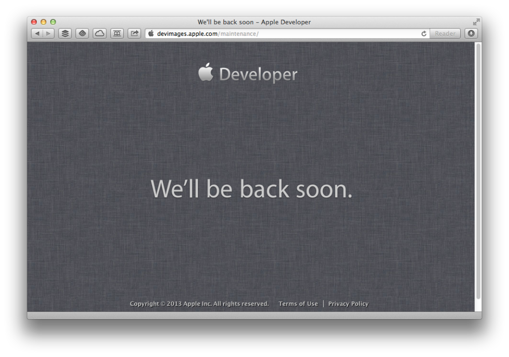 Apple developer website