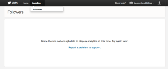 8,000 followers, but no data to display ...