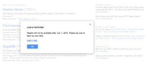 google reader shutting down