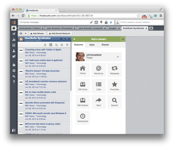 hootsuite syndicator