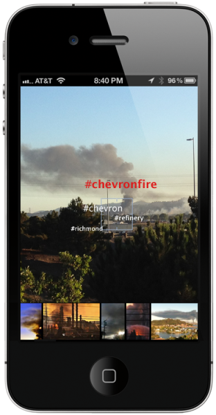 An example of how augmented reality can be used to learn more about real-time events.