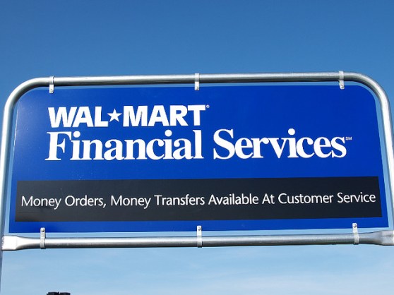 Walmart financial services sign