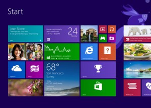 The Start Screen on Windows 8.1