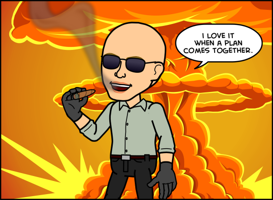 Apparently me, myself, and I as a Bitstrip character