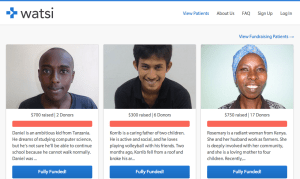 Watsi provides loans to people who need medical help