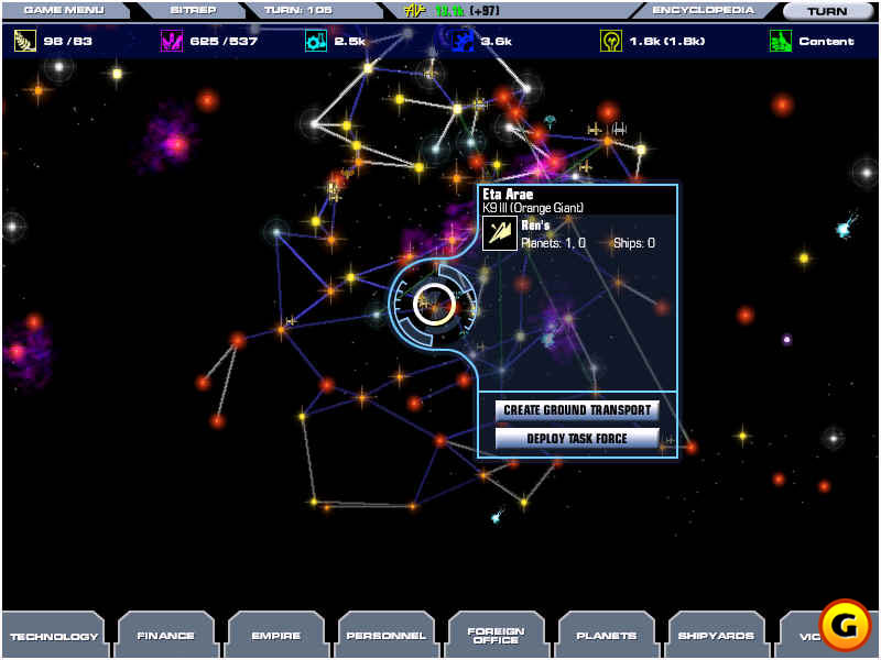 Strategy game Master of Orion III.