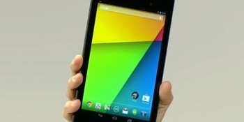 Close up with the Nexus 7's impressive, Retina-like display