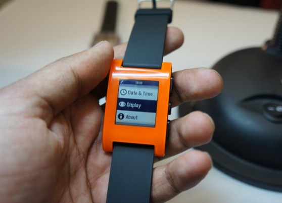 The Pebble smartwatch
