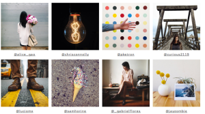 Instagram artists selected for the new agency, Tinker Mobile