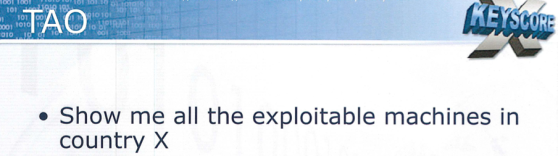 NSA database of exploitable machines