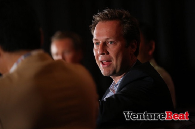 Two-sided marketplace panelist Pete Flint during the first day of MobileBeat 2013.