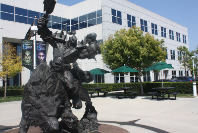 Warcraft statue at Blizzard HQ