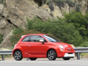 2013 Fiat 500e electric car, Los Angeles drive event, April 2013
