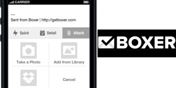 Boxer makes it super easy to send email attachments on the iPhone
