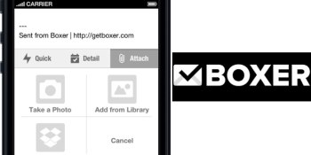 Boxer makes it super easy to send email attachments on the iPhone