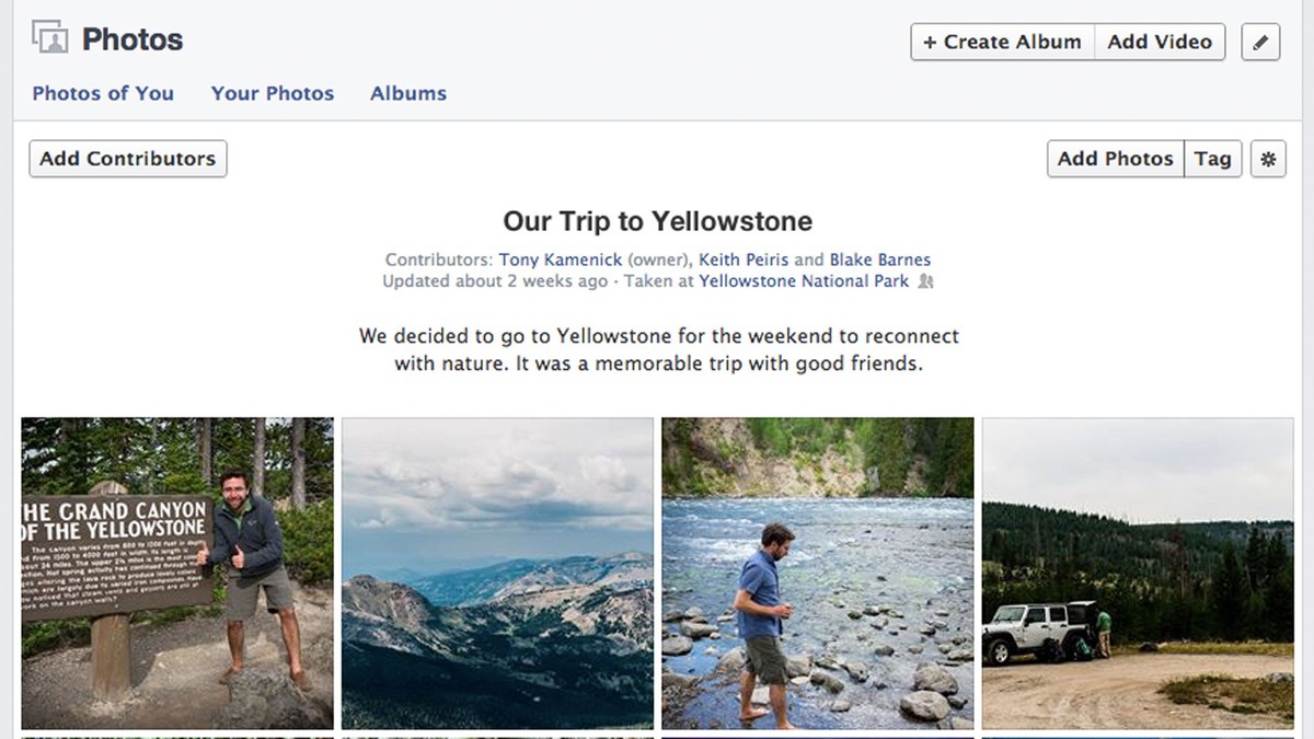 facebook shared photo albums