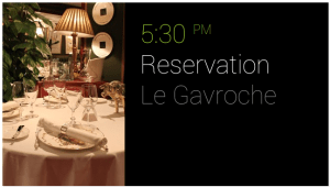 google glass dinner reservation