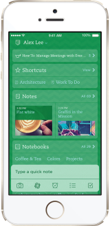 Evernote iOS 7 app