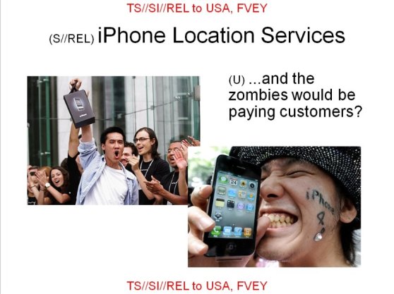 iphone users zombies NSA