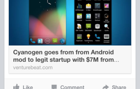 Facebook iOS 7 app