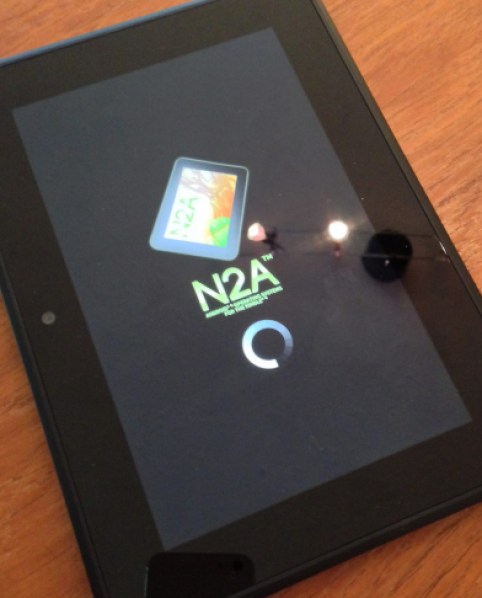 N2A OS firing up when your Kindle starts