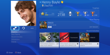 12 screenshots of PlayStation 4’s user interface and mobile app