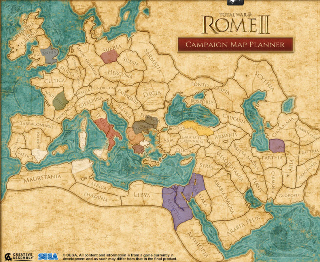Total War: Rome II campaign map