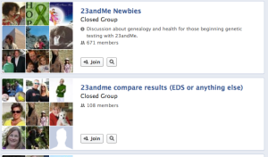 Customers sharing 23andme results via Facebook 