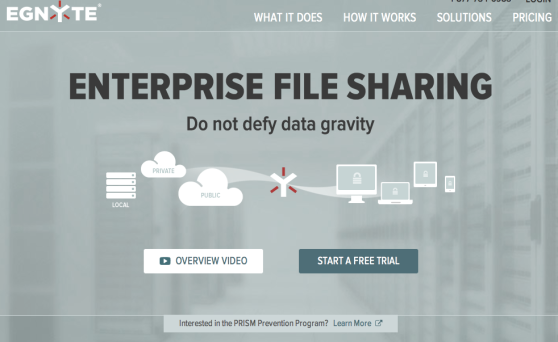 Egnyte's new website is designed to appeal to large enterprises